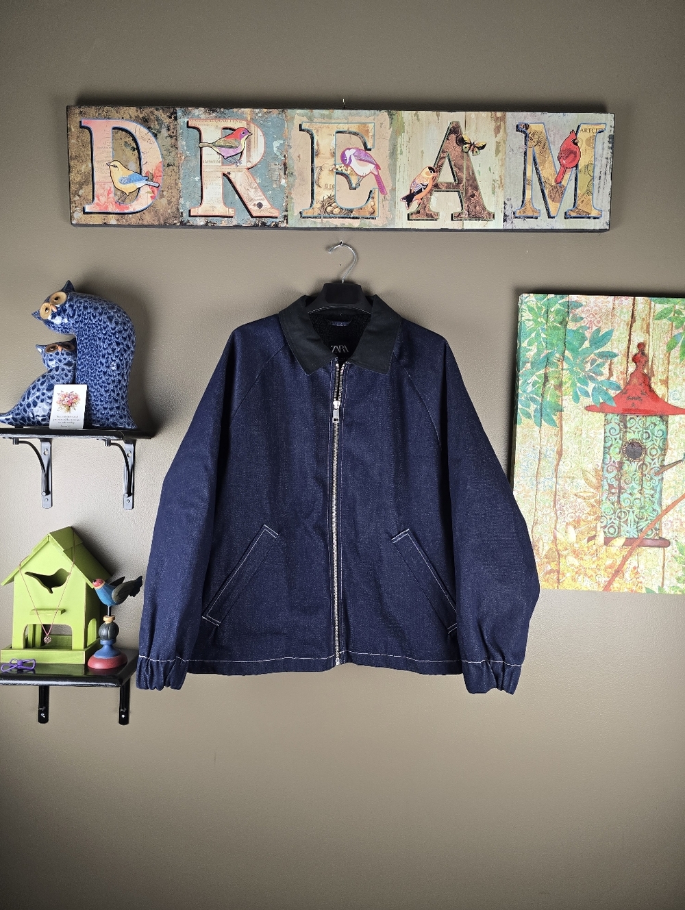 Zara Man Denim Riders Jacket Small
